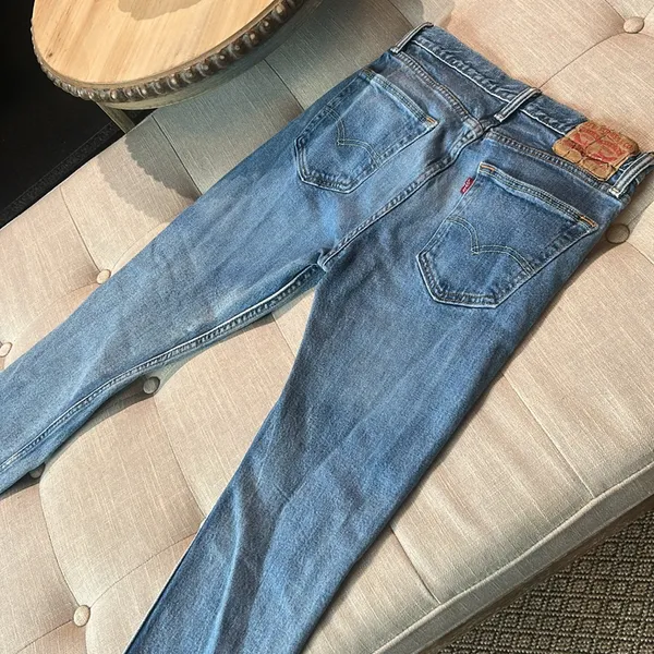 Levis Classic Blue Denim Distressed Jeans Size 28 - Image 7