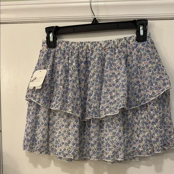 NWT Altar'd State: Laylin Floral Skirt in Blue-Lilac - Image 3