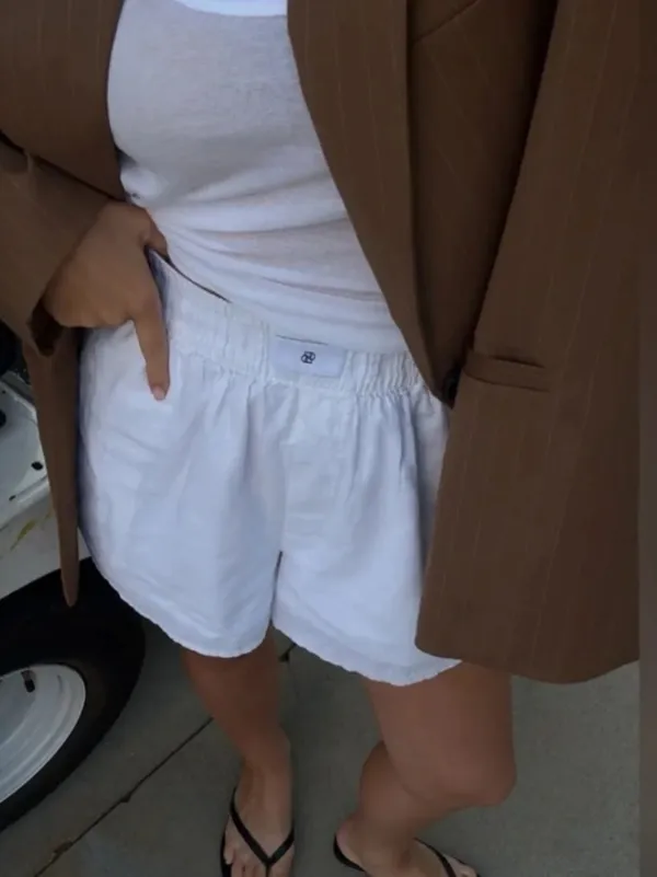 Dissh Rhea Cotton Shorts White - Image 2
