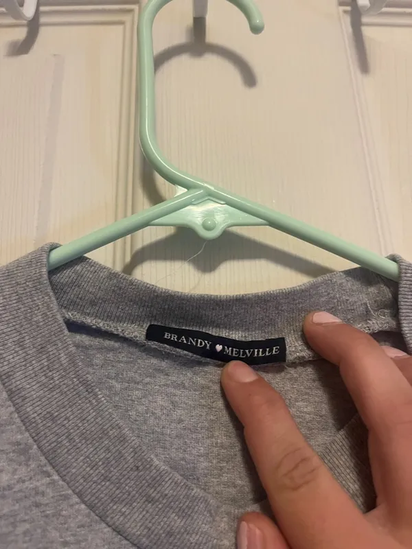 Brandy Melville Gray Crewneck Tee - Image 2