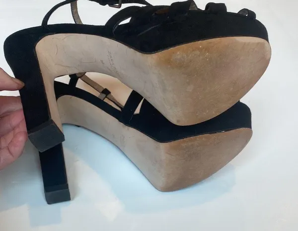 ZARA SZ 8 (39)   Suede Platform Heels EXCELLENT Condition! - Image 6