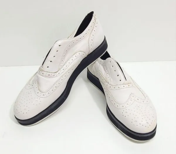 Rag & Bone Meli‎ Brogue White Platform Loafers Women's Shoes Size 9 - Image 2