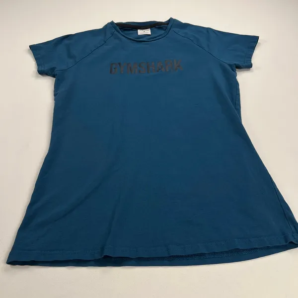 Gymshark Dark Teal Women's Logo T-Shirt Feminine Cut Size M - Image 7