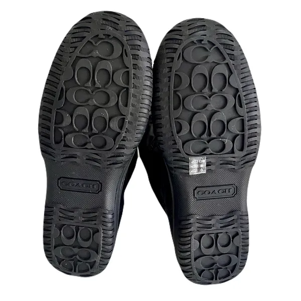 Coach Black Nylon and Leather ‘Sage’ Fleece-Lined Lace Up Winter Boots, Size 7.5 - Image 8