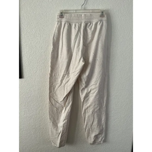 Aerie Joggers S Long Oatmeal Heather Cotton Drawstring High Waist Lounge Pants - Image 4