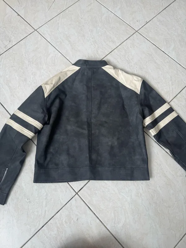 Calypso black & gray jacket with beige panels on shoulders and sleeves - Image 5