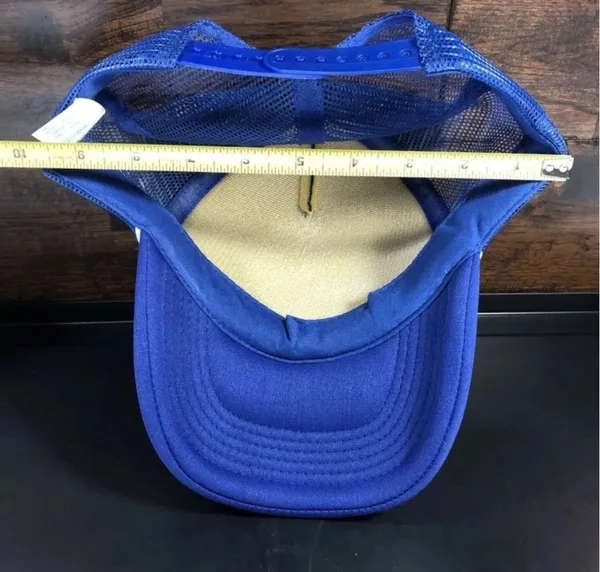 Vintage Hawaiian Headwear Snapback Blue Hawaii Islands Mesh White Rope Hat Cap - Image 2