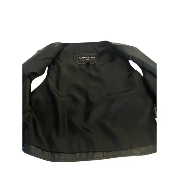 Wilsons The Leather Experts Sleeveless Vest Full Zip L Black Moto - Image 7