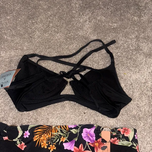 Shade & Shore Black Floral Bikini - Image 4