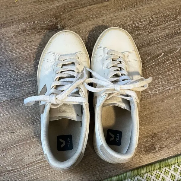 Veja Campo Leather Sneaker White Tan - Image 8