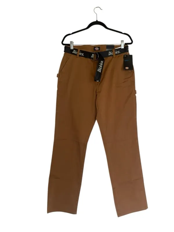 NWT Dickies Brown Duck Cargo Pants Relaxed Fit Utility Pants Belted 30R - Image 6
