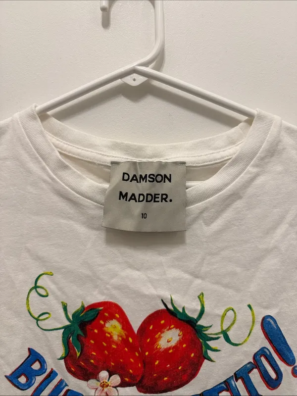 Damson Madder Buon Appetito Shrunken Tee Red Size M - Image 3
