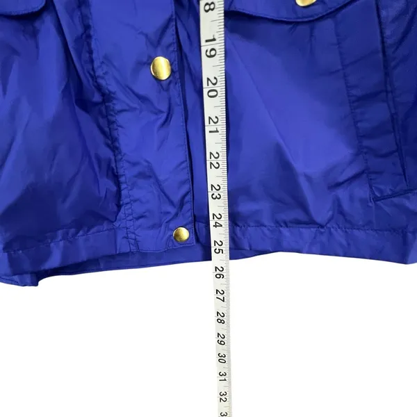 Peter Millar Mariana Rain Jacket S Purple Zip Snap Cinch Waist Utility Travel - Image 11
