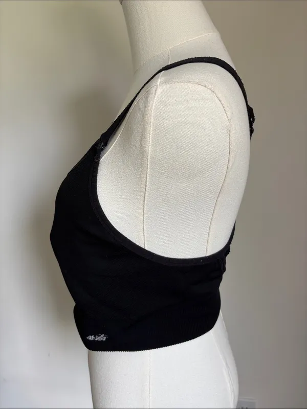 Avia Black Stretch Crop Sports Bra - Image 2