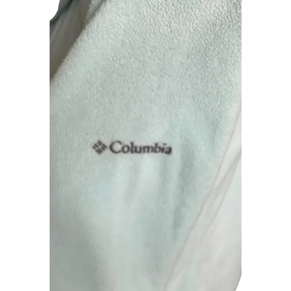 Columbia Women's Light Aqua Fleece 1/4 Zip Pullover Sweatshirt Long Sleeve Large - Image 3