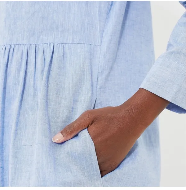 Tuckernuck Sky Blue Shirt Dress M - Image 3