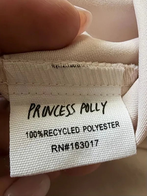Princess Polly Star Power Mini Dress Size S Champagne Satin Cowl Neck NWT - Image 5