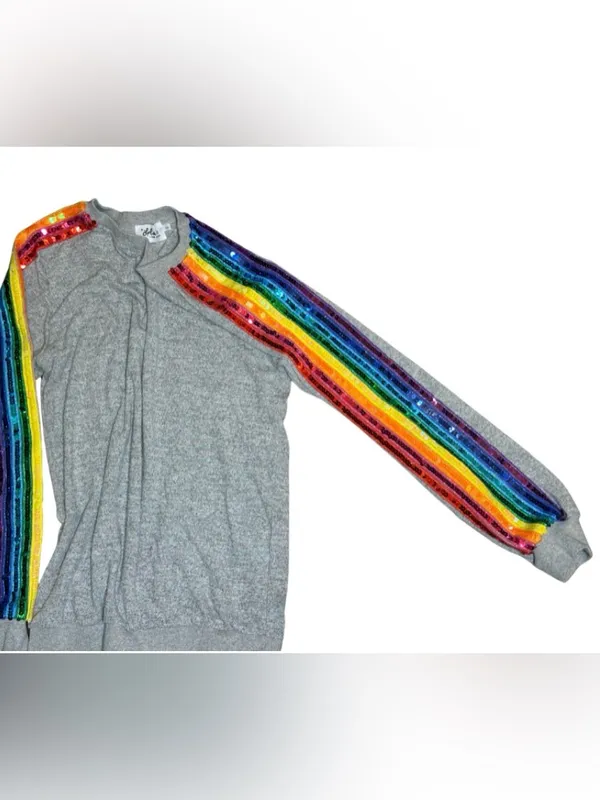 Lola + The Boys Rainbow Sequin Tracksuit Set Women’s Small - Image 3