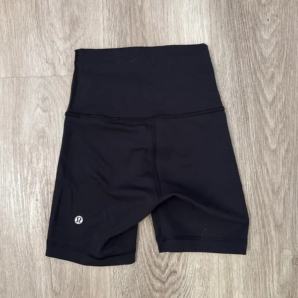 Lululemon Black Biker Shorts Wunder Train 6"  - Image 2