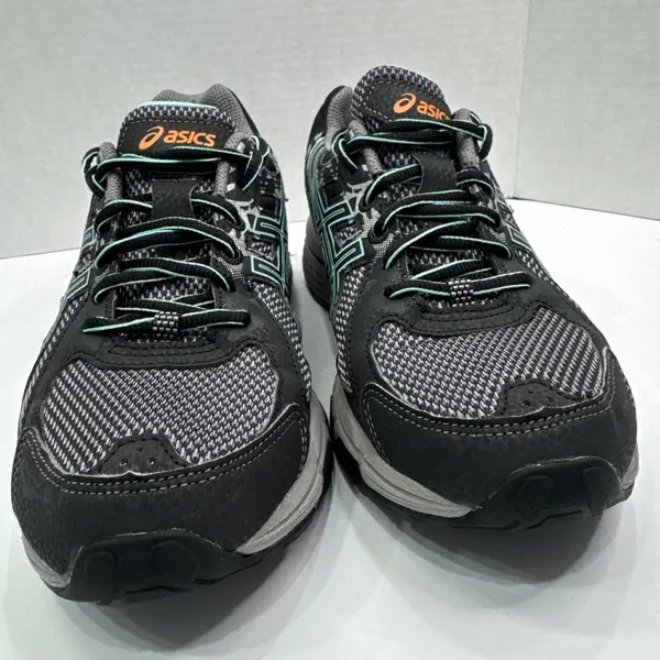 ASICS Gel Venture 6 Women’s 9 Black Teal Orange Trail Shoes T7G6Q - Image 6