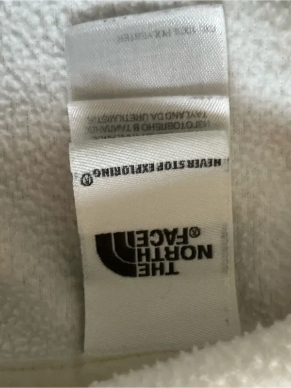 The north face fleece jacket white with pink breast cancer awareness ribbon S - Image 6