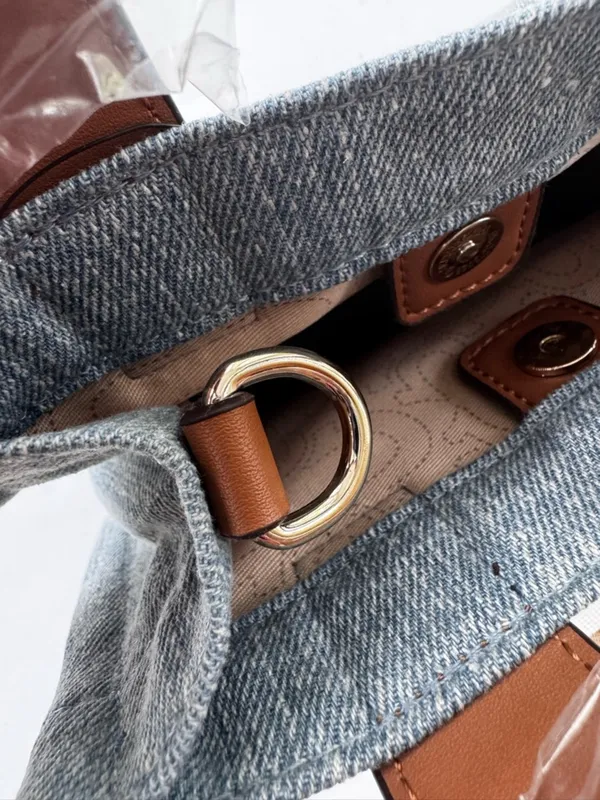 NWT True Religion Denim Mini Tote Bag Y2K Crossbody Bag Blue - Image 11