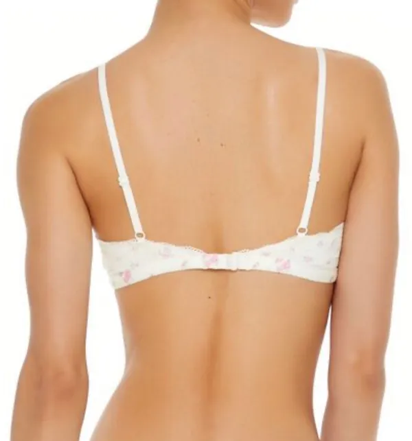 Forever 21 NWOT Lace-Trim Ditsy Floral Bralette - small - Image 2