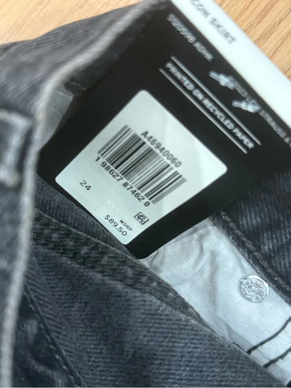 Levi's Black Denim Mini Skirt with Silver Stud Accents - Image 5