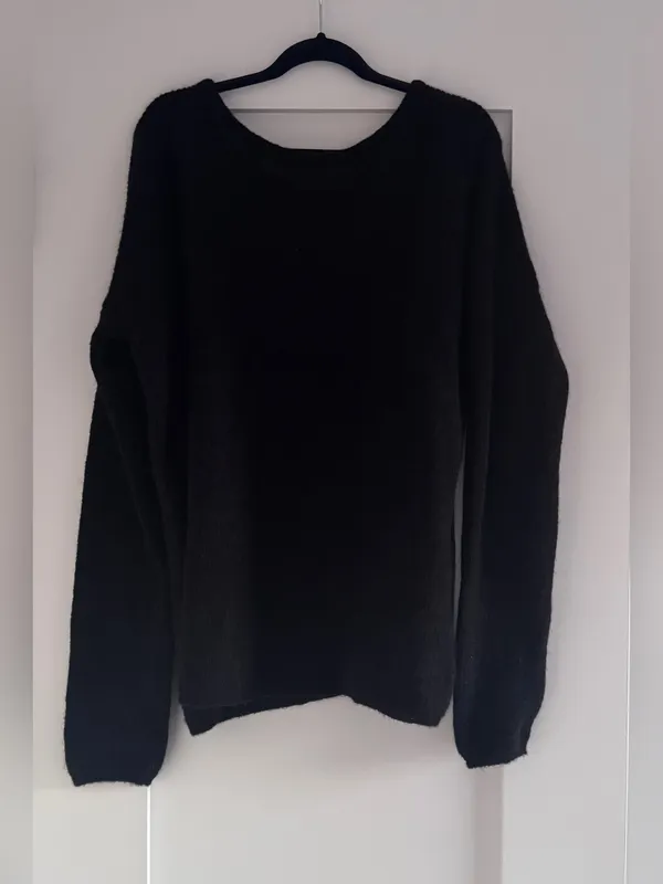 Sezane Gaspard Cardigan Black Mohair Alpaca Knit Sweater Size S - Image 9
