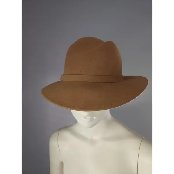 Vintage Lady Kangol USA Bucket Hat Cap Women's 100% Wool Grouse‎ Camel Color - Image 14