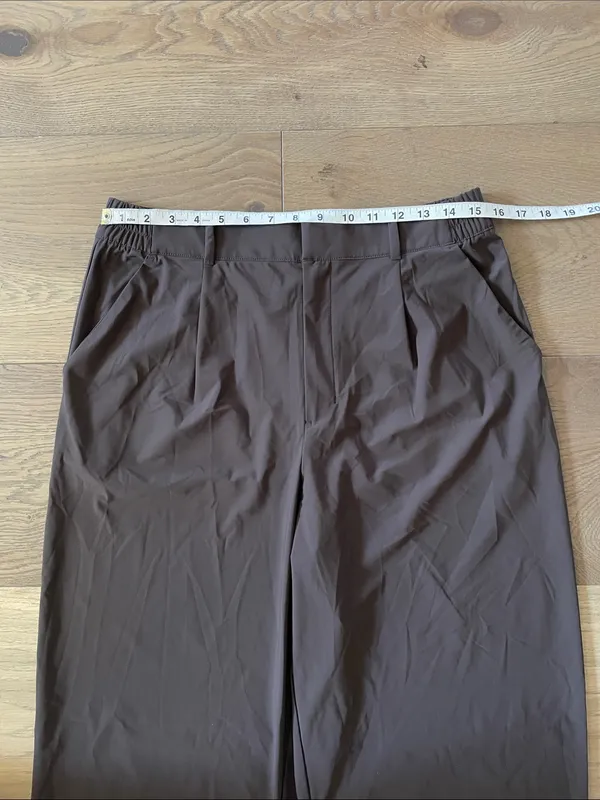 Old Navy SleekTech High Rise Wide Leg Pants Brown Size Medium Tall - Image 10