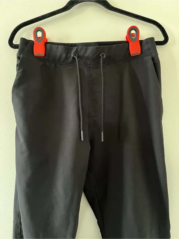 Abercrombie Black Pull On Jogger Pants Small Travel Comfy Minimalist Workout - Image 2