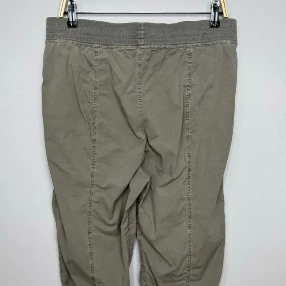 James Perse Utility Pant Large Green Cropped Drawstring Waist Casual Relaxed Fit - Image 7
