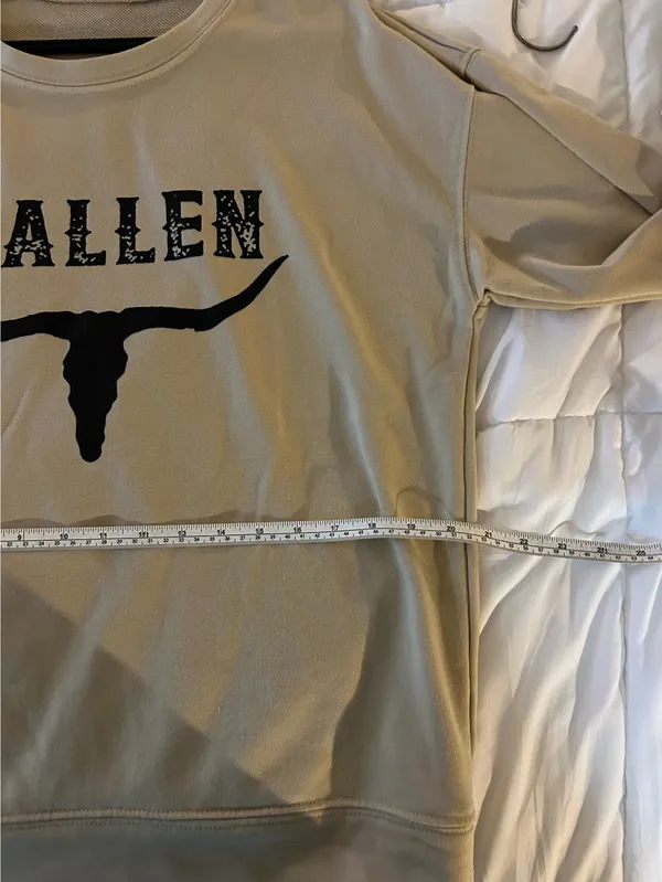 Morgan Wallen graphic crewneck Tan Size L - Image 4