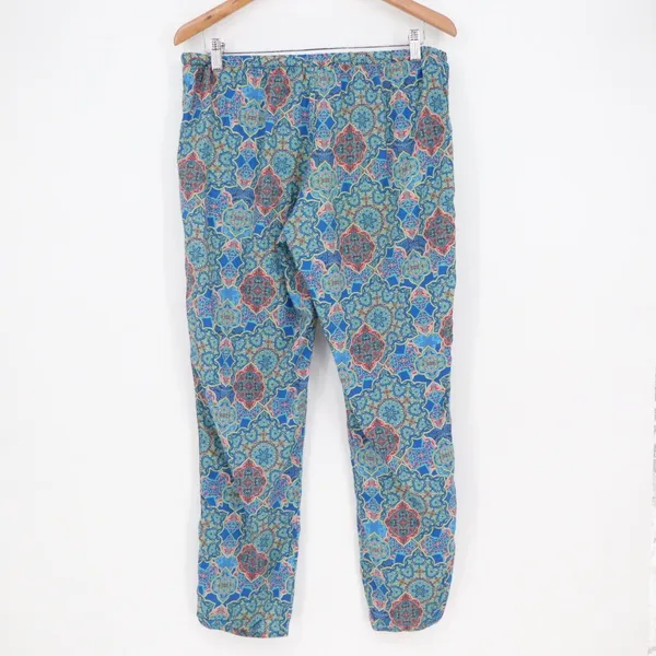 SUNSETS Bohemian Tile Print Wide Leg Lounge Pants‎ Size L - Image 4