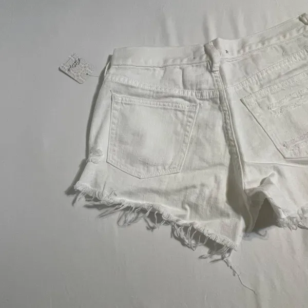 Free People Loving Good Vibrations Cutoff Shorts White 24 NWT - Image 10