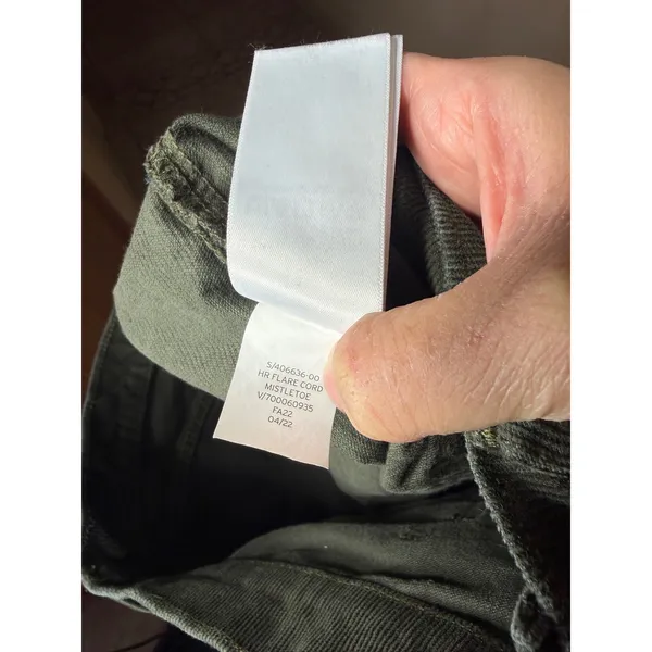 Gap 70s Flare High Rise Corduroy Pants 8P‎ Mistletoe Green Patch Pocket 29 - Image 7