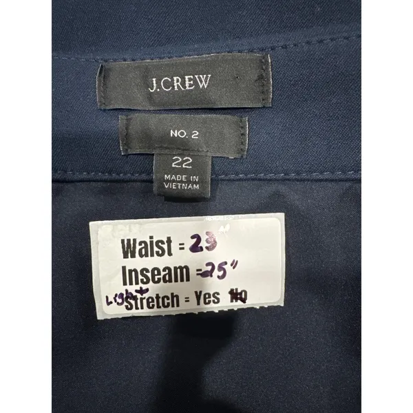 J.Crew No. 2 Pencil Skirt Navy Blue Stretch Cotton Blend Size 22 G0823 - Image 4