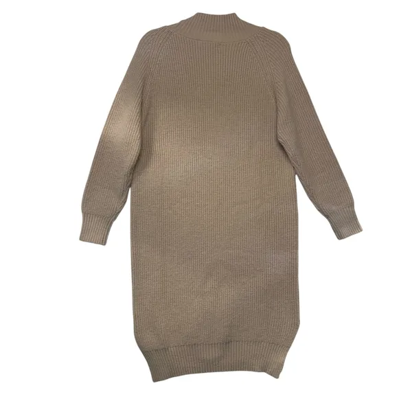 Petal‎ + Pup Beige Knit Midi Sweater Dress Girly Classic Comfy Sz 4 - Image 4