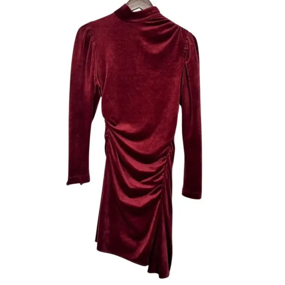 A.L.C. Frank Marcel Long Sleeve Corduroy Cocktail Dress Burnt Siena Orange Size‎ 2 - Image 3