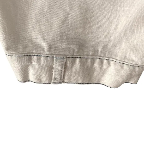 Marithe Francois Girbaud White Denim Capri Cropped Rainbow Embroidered Jeans 27 - Image 5