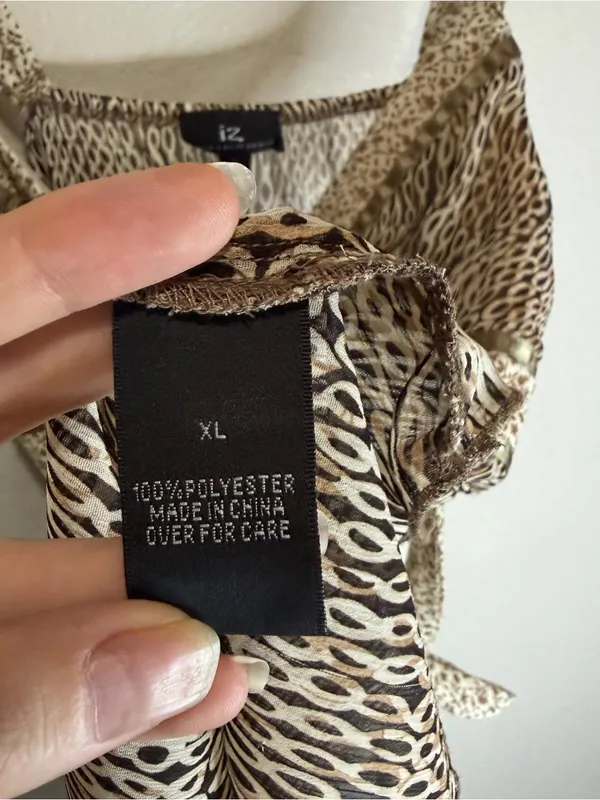 Y2K IZ Byer California Empire Waist Boho Tank Blouse Brown Tagged XL Fits Small - Image 4