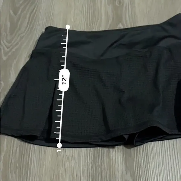 Z by Zella Black Perforated Eyelet Activewear Golf‎ Tennis Skort Size M - Image 8