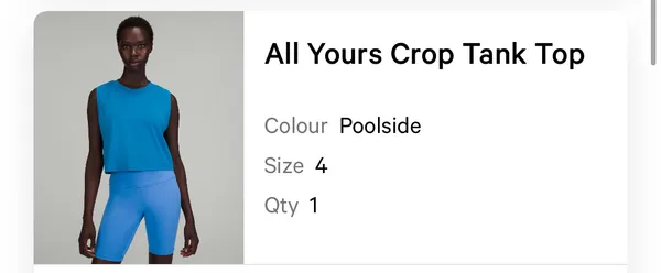 Lululemon All Tank Yours Crop - Image 5