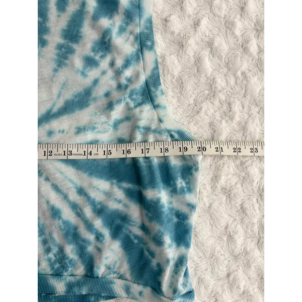 Free People Movement Love Blue Tie Dye Cropped Boho Muscle Tank Top S - Image 8