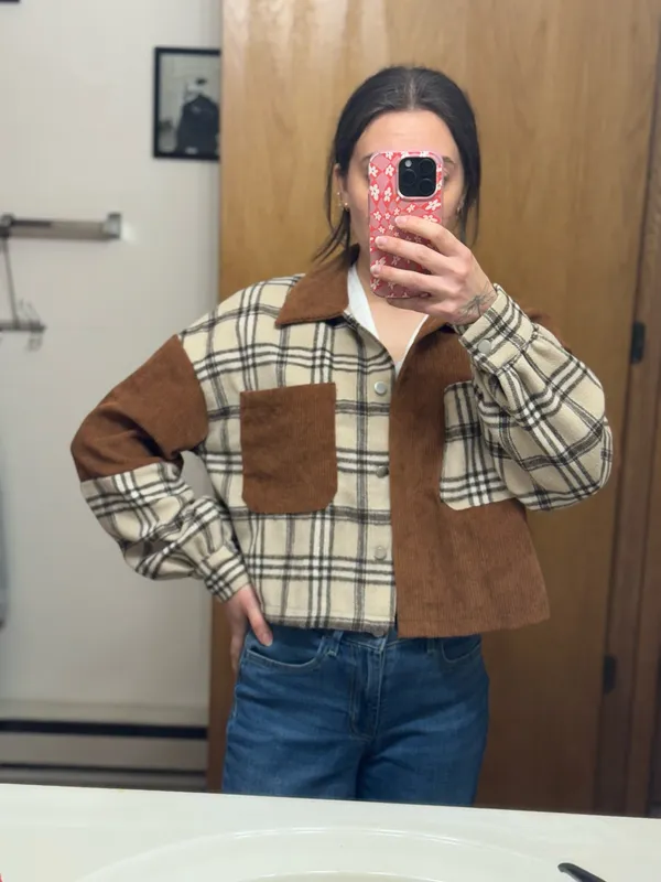 SHEIN flannel corduroy lightweight jacket - Image 2