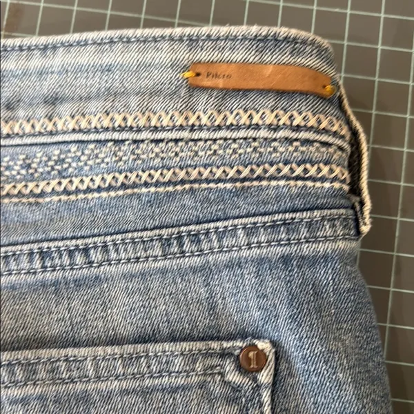 Pilcro and the Letterpress Blue Jean Shorts Classic Cutoff Style - Image 8