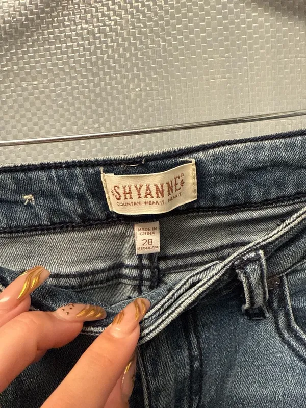Shyanne Women's Distressed High Rise Flare Jeans Size 28x34 - Image 2