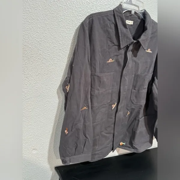 WYLLIS gray embroidered snail jacket size - Image 7