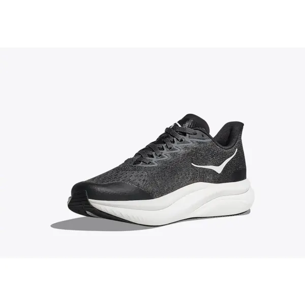 Hoka Mach 6 Womens Running Shoes Black White Size 8B - Image 3